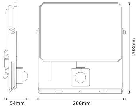 BELLALUX 4099854494130 LED-es kültéri fényszóró mozgásérzékelővel 50 W Fényszín (fényforrás): Hidegf 2. kép