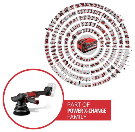 Einhell Professional CP-EP 18/125 Li BL-Solo 2093330 Akkus excentrikus polírozógép 500 - 3800 fordul 2. kép