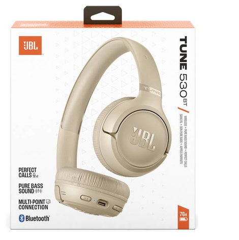 JBL Tune 530 On Ear fejhallgató Vezeték nélküli, Bluetooth® Bézs 4. kép