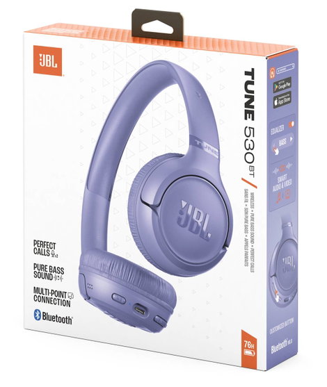 JBL Tune 530 On Ear fejhallgató Vezeték nélküli, Bluetooth® Levendula 8. kép