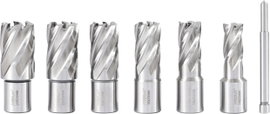 FRITZFURT 3121-1017 Magfúró készlet 7 részes 14 mm, 16 mm, 18 mm, 20 mm, 22 mm, 24 mm Kemény edzett 