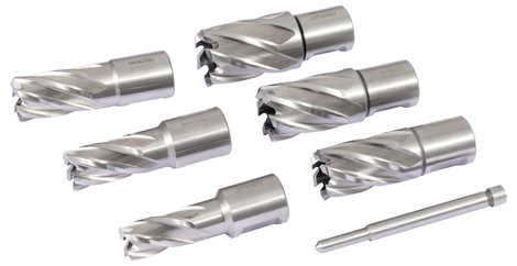 FRITZFURT 3121-1017 Magfúró készlet 7 részes 14 mm, 16 mm, 18 mm, 20 mm, 22 mm, 24 mm Kemény edzett 2. kép