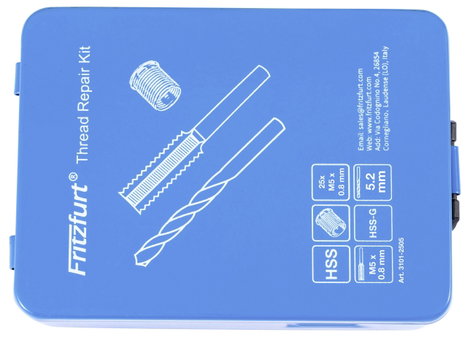 FRITZFURT 3701-2505 Menetjavító készlet 25 részes M5 x 0.80 10. kép