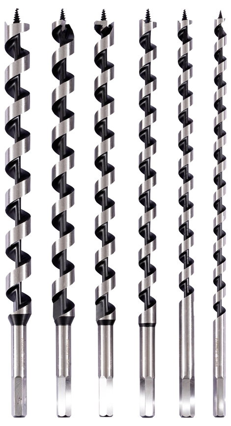 FRITZFURT 2800-3116 Csigafúró készlet 6 részes 10 mm, 12 mm, 14 mm, 16 mm, 18 mm, 20 mm Teljes hossz 2. kép