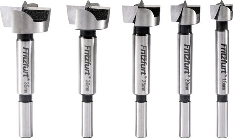 FRITZFURT 2800-3205 Forstner fúró készlet 6 részes 15 mm, 20 mm, 25 mm, 30 mm, 35 mm Teljes hossz 20