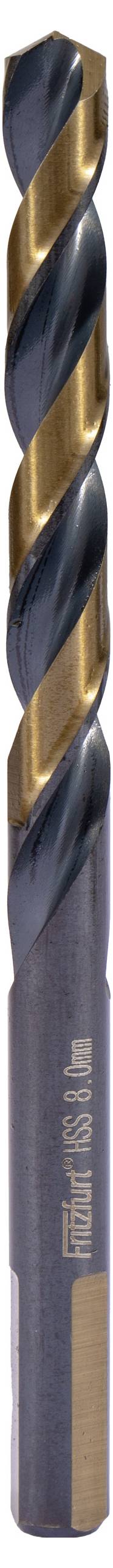 FRITZFURT 1111-3800 HSS-G Fém spirálfúró 10 részes 8 mm Teljes hossz 117 mm Korrózióálló DIN 338 Hár 3. kép