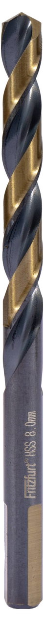 FRITZFURT 1111-3800 HSS-G Fém spirálfúró 10 részes 8 mm Teljes hossz 117 mm Korrózióálló DIN 338 Hár 3. bélyegkép