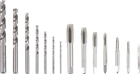 FRITZFURT 3701-6015 Gépi menetfúró készlet 15 részes 2.5 mm, 3.3 mm, 4.2 mm, 5 mm, 6.7 mm, 8.5 mm, 1