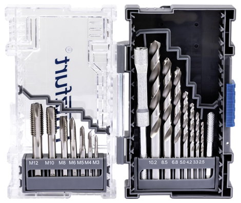 FRITZFURT 3701-6015 Gépi menetfúró készlet 15 részes 2.5 mm, 3.3 mm, 4.2 mm, 5 mm, 6.7 mm, 8.5 mm, 1 4. kép