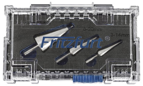 FRITZFURT 3151-1105 HSS-G Fúró készlet 3 részes 14 mm, 20 mm, 30.5 mm Teljes hossz 185 mm Korrózióál 4. kép