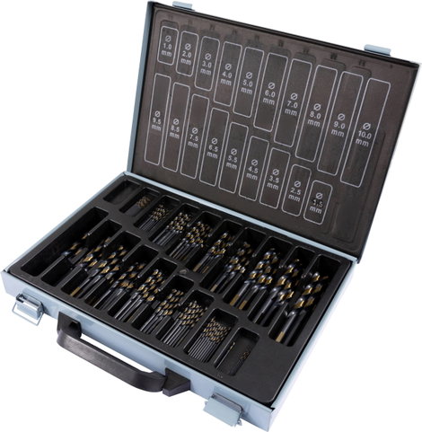 FRITZFURT 3111-1170 HSS-G Fém spirálfúró készlet 170 részes 1.0 mm, 1.5 mm, 2.0 mm, 2.5 mm, 3.0 mm,