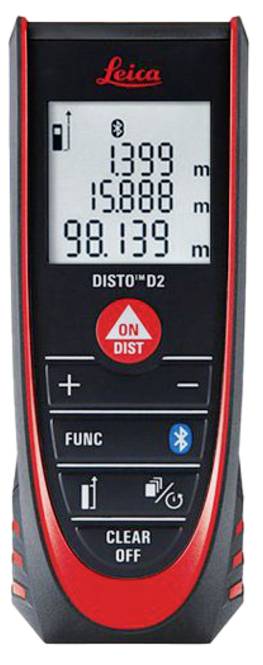 Lézeres távolságmérő, bluetooth funkcióval max. 100 m, Leica Geosystems Disto D2