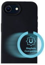 4Smarts Silikon Case Cupertino Cover Apple iPhone 16e Fekete MagSafe kompatibilis 541362 2. bélyegkép