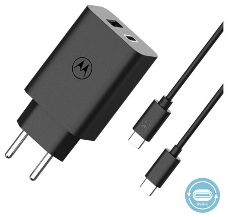 Motorola neu USB-s töltőkészülék 50 W 1x USB-A, 1x USB-C® Power Delivery, QC 3.0 Fekete 2. kép