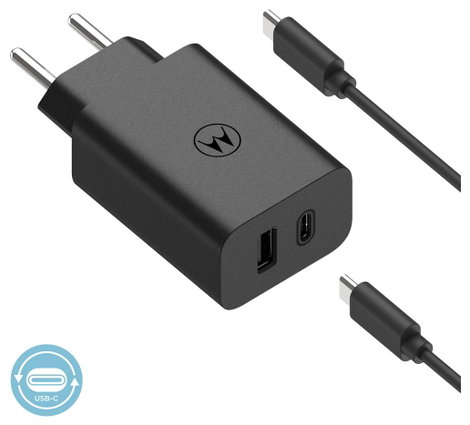 Motorola neu USB-s töltőkészülék 50 W 1x USB-A, 1x USB-C® Power Delivery, QC 3.0 Fekete 4. kép