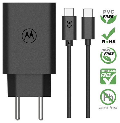 Motorola neu USB-s töltőkészülék 50 W 1x USB-A, 1x USB-C® Power Delivery, QC 3.0 Fekete 6. kép