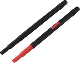 VOLTCRAFT MSL-510 Mérőhegy hosszabbító Dugó, 4 mm Alj, 4 mm Piros, Fekete 1 pár