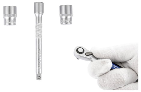 FRITZFURT Dugókulcs készlet Metrikus 1/4 (6,3 mm) 25 részes 6100-3025 7. kép