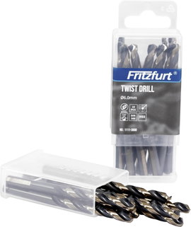 FRITZFURT 1111-3320 Fém spirálfúró 10 részes 3.2 mm Teljes hossz 65 mm Korrózióálló DIN 338 Hengeres