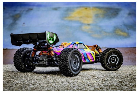 Absima 1:12 EP Buggy Neon Furry 4WD BL RTR Lila Brushless 1:12 RC modellautó Elektro Buggy 4WD RtR 2 2. kép