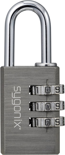 Sygonix SY-6932310 Függő lakat 30 mm 3-Digit Titánszürke Számkódos zár