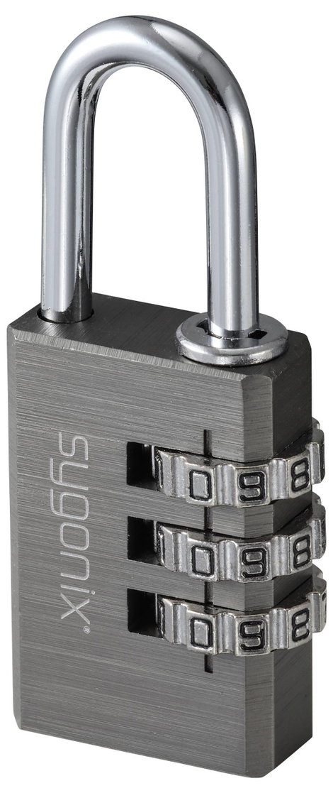 Sygonix SY-6932310 Függő lakat 30 mm 3-Digit Titánszürke Számkódos zár 3. kép