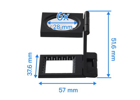 TOOLCRAFT TO-10182525 Szálszámláló Nagyítási tényező: 6 x Lencseméret: (Ø) 28 mm 9. kép