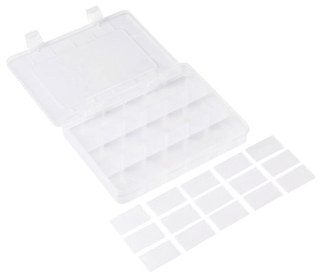 TRU COMPONENTS TC-SG18-012 Rendszerező doboz (H x Sz x Ma) 200 x 160 x 30 mm Rekeszek: 18 Változtath 4. kép