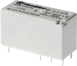 Alacsony dugaszolható-/nyák relé 24 V/DC 2 váltó 8 A 250 V/AC 30 V/DC, Finder 41.52.9.024.0010