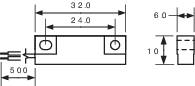 Reed érzékelő 1 záró 1 A 200 V/DC/ 140 V/AC 10 W, PIC MS-332-3 2. kép