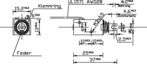Emelőmágnes M3, 12 V/DC, 0,1/10 N, Tremba HMA-1513z.002-12VDC,100% 2. kép