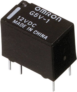 PCB jel relé 12 V/DC 1 váltó, 1 A, 60 V/DC/125 V/AC, 62,5 VA/30 W, Omron G5V-1 12DC
