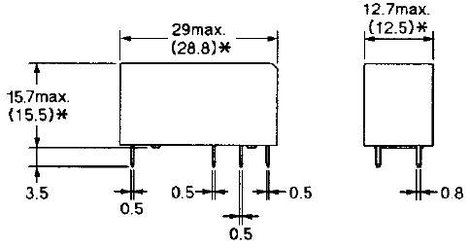 PCB teljesítmény relé 24 V/DC 2 váltó 8 A/250 V/AC, 300 V/DC/440 V/AC, 2000 VA/240 W, Omron G2RL-2 2 4. kép