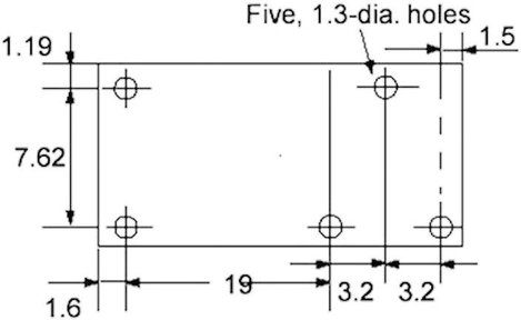 PCB teljesítmény relé 12 V/DC 1 váltó, 8 A, 30 V/DC/400 V/AC, 2000 VA/150 W, Omron G6RN-1 12DC 2. kép
