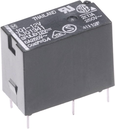 Teljesítmény relé 24 V 1 záró, 5 A 110 V/DC 250 V/AC 625 VA, Panasonic JQ1AB24F