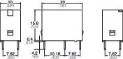 Teljesítmény relé 24 V 1 záró, 5 A 110 V/DC 250 V/AC 625 VA, Panasonic JQ1AB24F 4. kép
