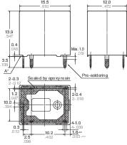 Autó relé 12 V/DC 2 záró, 12 A 14 V/DC, Panasonic JJM2W12 4. kép