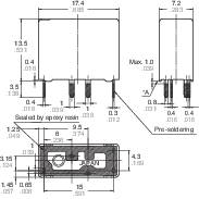 Autó relé 12 V/DC 1 váltó, NO 20 A / NC 10 A 14 V/DC, Panasonic ACT112 3. kép