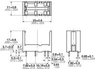 Nyákba ültethető relé foglalat DSP reléhez, Panasonic DSP2APS 2. kép