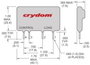Elektronikus SIP nyák teljesítmény relé 5 A 12 - 280 V/AC, Crydom CX240D5 2. bélyegkép