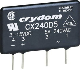 Elektronikus SIP nyák teljesítmény relé 5 A 12 - 280 V/AC, Crydom CXE240D5