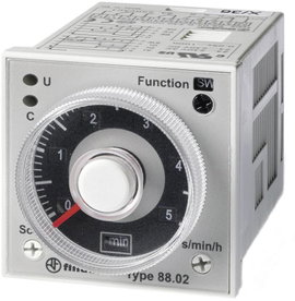 Többfunkciós időzítő relé 24 - 230 V DC/AC 2 váltó, 8 A 250 V/AC 2000 VA, Finder 88.02.0.230.0002