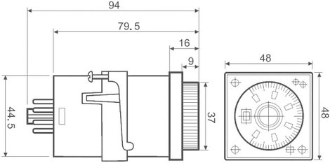 Többfunkciós időzítő relé 24 - 230 V DC/AC 2 váltó, 8 A 250 V/AC 2000 VA, Finder 88.02.0.230.0002 2. kép