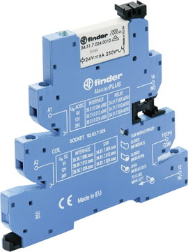 MasterPLUS csatoló relé, EMR relé kimenettel 1 váltó 6 A, Finder 39.31.0.024.0060