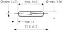 SMD Reed kapcsoló 1 záró 0,7 A 180 V/DC/ 130 V/AC 10 W, PIC PMC-1001S 2. bélyegkép