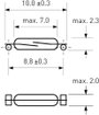 SMD Reed kapcsoló 1 záró 0,5 A 150 V/DC/ 120 V/AC 10 W, PIC PMC-0701TS 2. bélyegkép