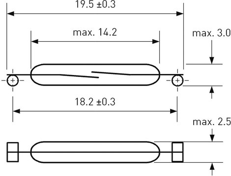 SMD Reed kapcsoló 1 záró 1 A 200 V/DC/ 140 V/AC 10 W, PIC PMC-1401T 2. kép