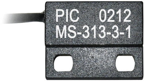 Reed érzékelő lapos házban 1 záró 0,5 A 150 V/DC/ 120 V/AC 10 W, PIC MS-313-3