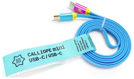 CALLIOPE USB Kabel C > C Adat-/áramkábel Calliope [1x USB-C® dugó - 1x USB-C® dugó] 1 m Kék 2. kép