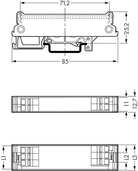 Talp TS 35 szerelő sínre, WAGO 288-602 3. kép